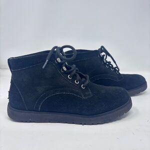 UGG Black Suede Ankle Boots - Size 8 US